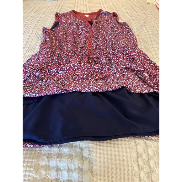 Gap Dress Plus Size XL Sleeveless Drawstring Waist Pockets Lined Flowy Cool - Picture 10 of 12